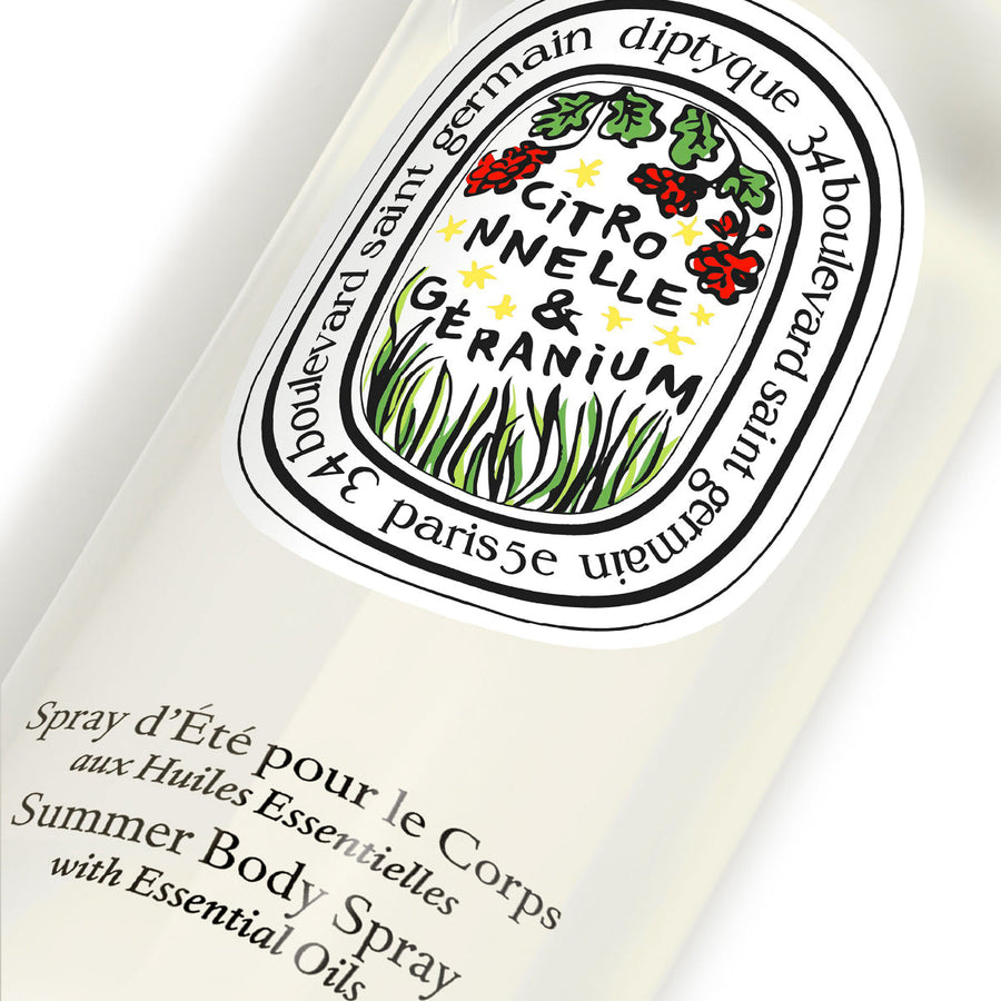 Lemongrass & Geranium Summer body spray with essential oils