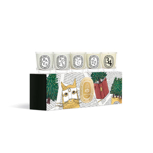Holiday Edition Set of 5 miniature candles - Pre-composed