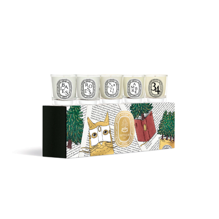Holiday Edition Set of 5 miniature candles - Pre-composed