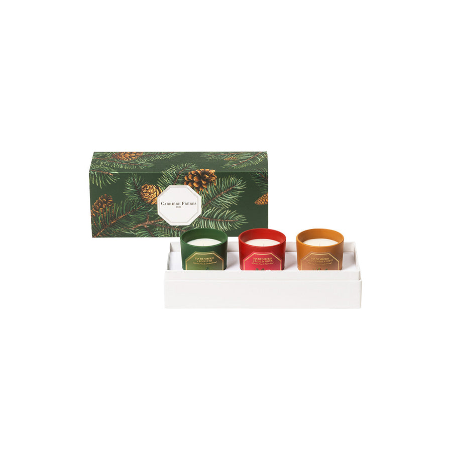 3 x 70g : Siberian Pine & Rose, Smoked Wood, Candied Ginger candle